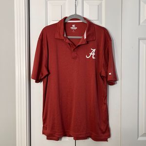 Alabama Crimson Tide Polo, Size Large, Men's Colosseum Crimson Alabama Untuck